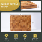 Bamboo Cutting Board 16'' Wood Wooden Cutting Boards for Kitchen Chopping