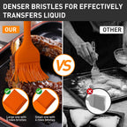 Begonia Silicone Kitchen Brush, 2pcs 10+8 inch Basting Brush (Orange)