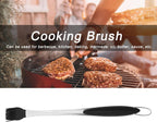 OUKENS Basting Brush, 17.7inch Stainless Steel Long Handle Multipurpose Heat Insulation Anti Scalding Silicone Oil Brush for Cooking, for Pastry Sauce BBQ Grill