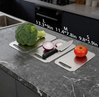 URMONA 3 PCS 304 Stainless Steel Cutting Board Set for Kitchen