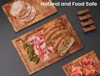 Fibogollo Set of 3 Bamboo Kitchen Cutting Boards with Juice Groove