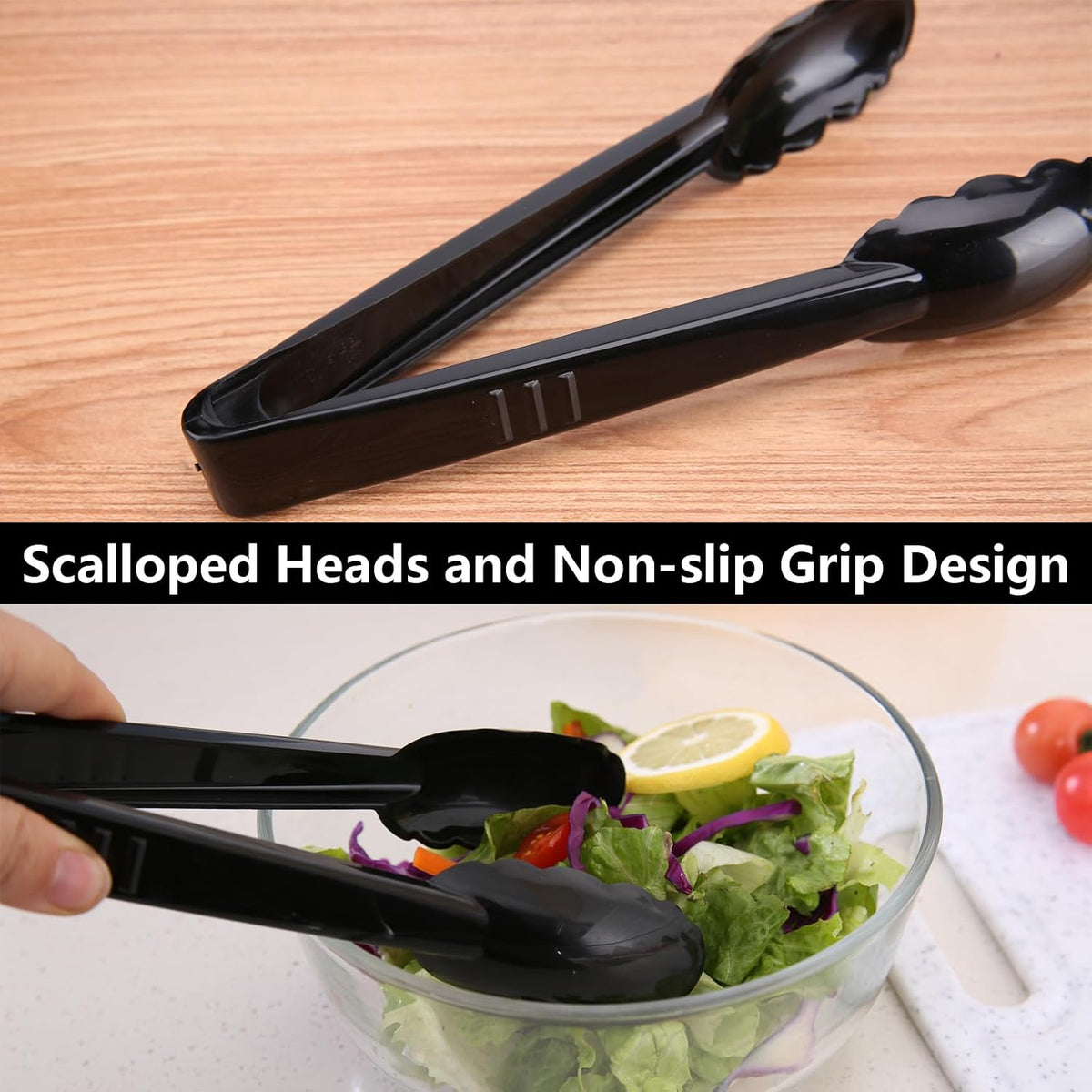 Plastic Serving Tongs Disposable Kitchen Tongs for Food Salad