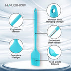 HAUSHOF Silicone Basting Pastry Brush, One-Piece Pastry Brush Set