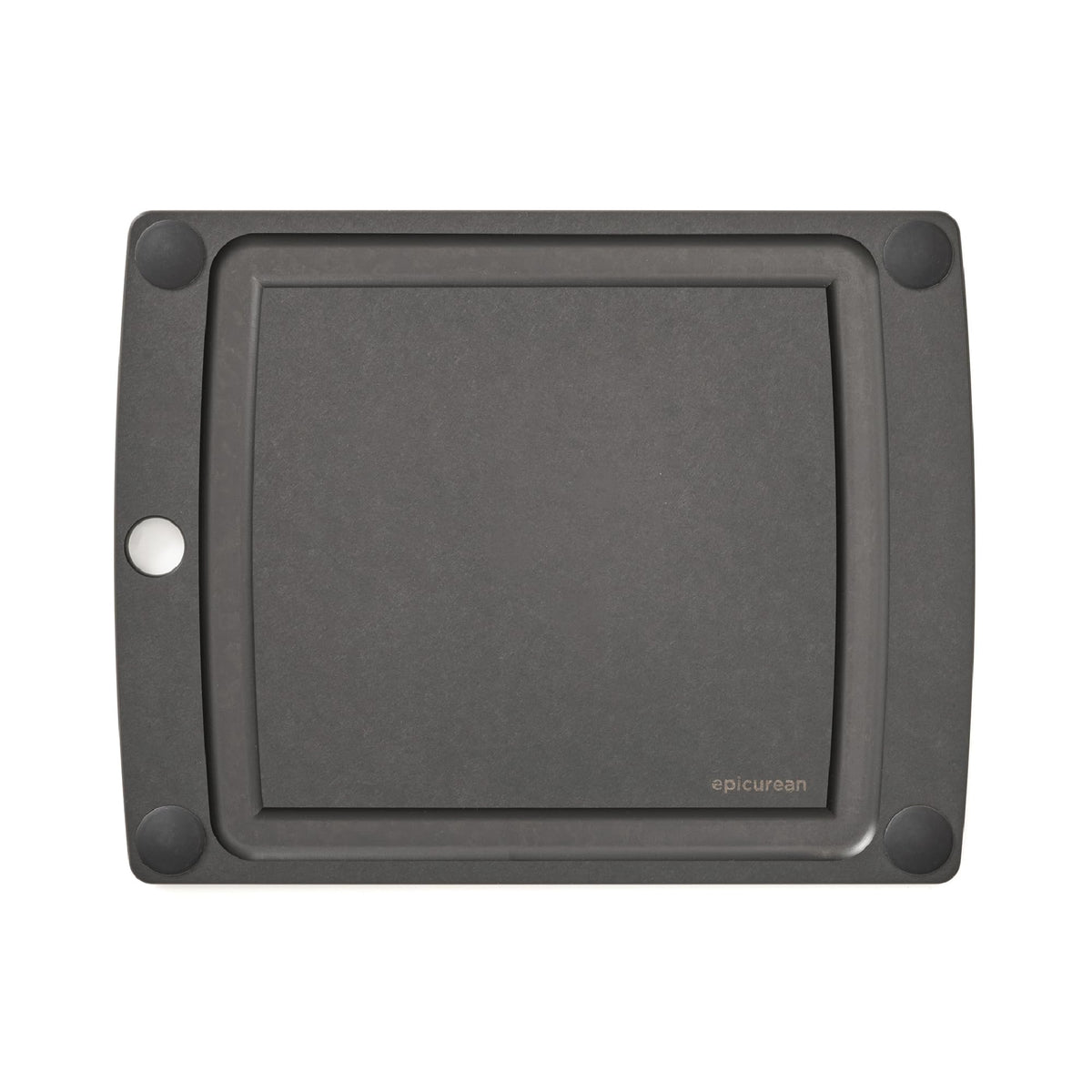 Epicurean All-In-One Cutting Board with Non-Slip Feet and Juice Groove, 14.5" × 11.25", Natural/Black