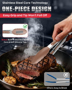 Good Grip Cooking Tongs with Silicone Tips, Set of 3-7" 9" and 12"
