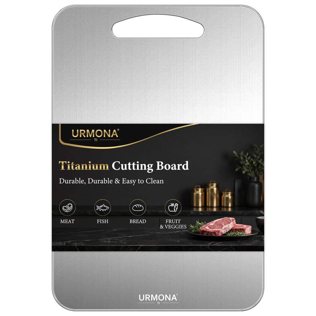 URMONA 3 PCS 304 Stainless Steel Cutting Board Set for Kitchen