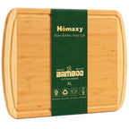 Homaxy Extra Large Organic Bamboo Cutting Boards for Kitchen, 17.5"x12"
