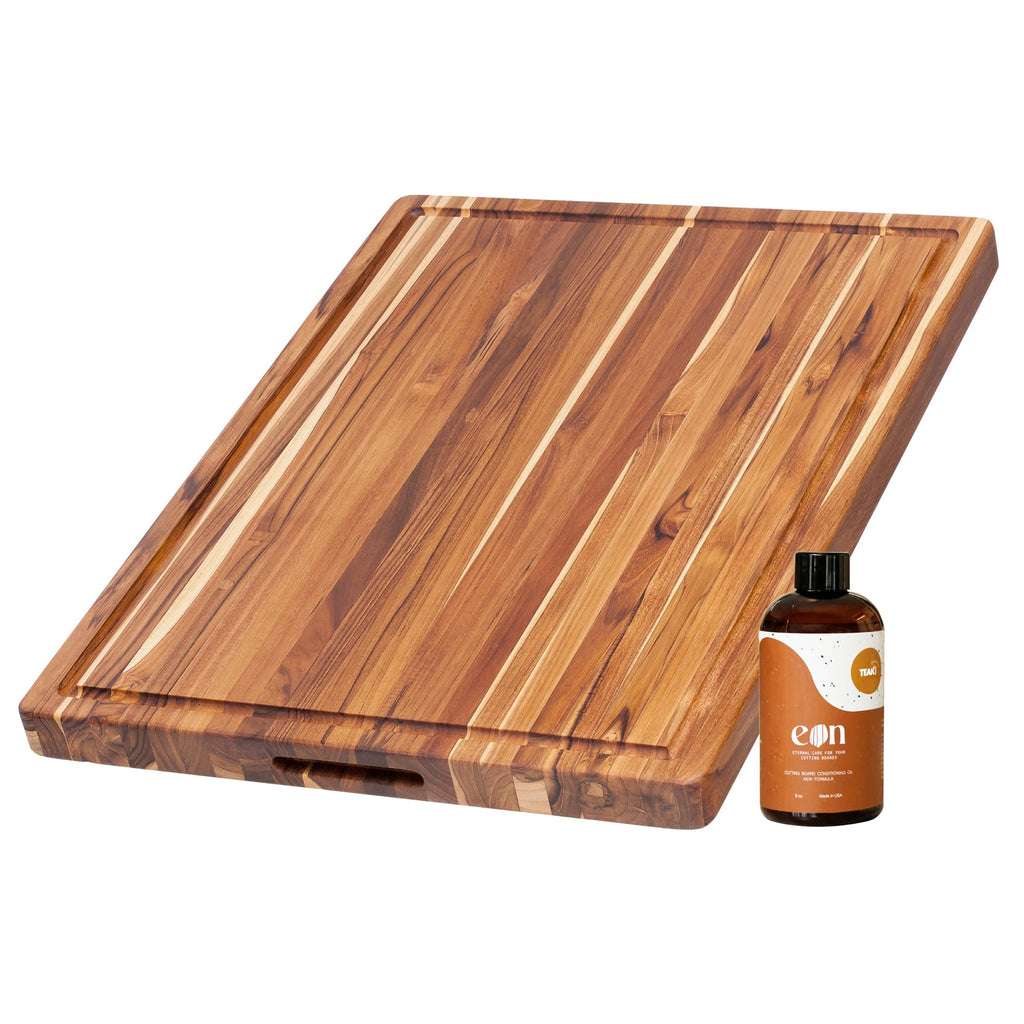 Teakhaus Edge-Grain Teak Wood Carving Board with Juice Groove, Extra Large