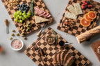 THETCHRY Cutting Boards for Kitchen, Checkered Walnut Wooden Cutting Board