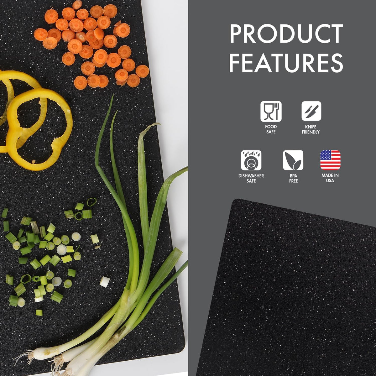 Dexas Superboard Reversible Pastry Board, 14 x 17 Inches, Midnight Granite Color - Dishwasher Safe, Plastic, Ideal for Baking and Food Prep