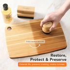 CLARK'S Cutting Board Oil & Wax Kit, Orange Lemon Scent, Food Safe - 2 Pack