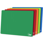 ZVP Flexible Plastic Cutting Board Set of 5 Gradient Color, Colorful Chopping Boards, BPA Free Mats, Non Slip, Dishwasher Safe, 15x12 Inch, Pink Multi-Color