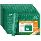 ArtAt Self Healing Cutting Mat: 12inch x 18inch Double Sided 5-Ply Fabric Cutting Mat for Sewing, Quilting & Arts & Crafts - Gridded Rotary Cutting Board Mat in Green/Black.