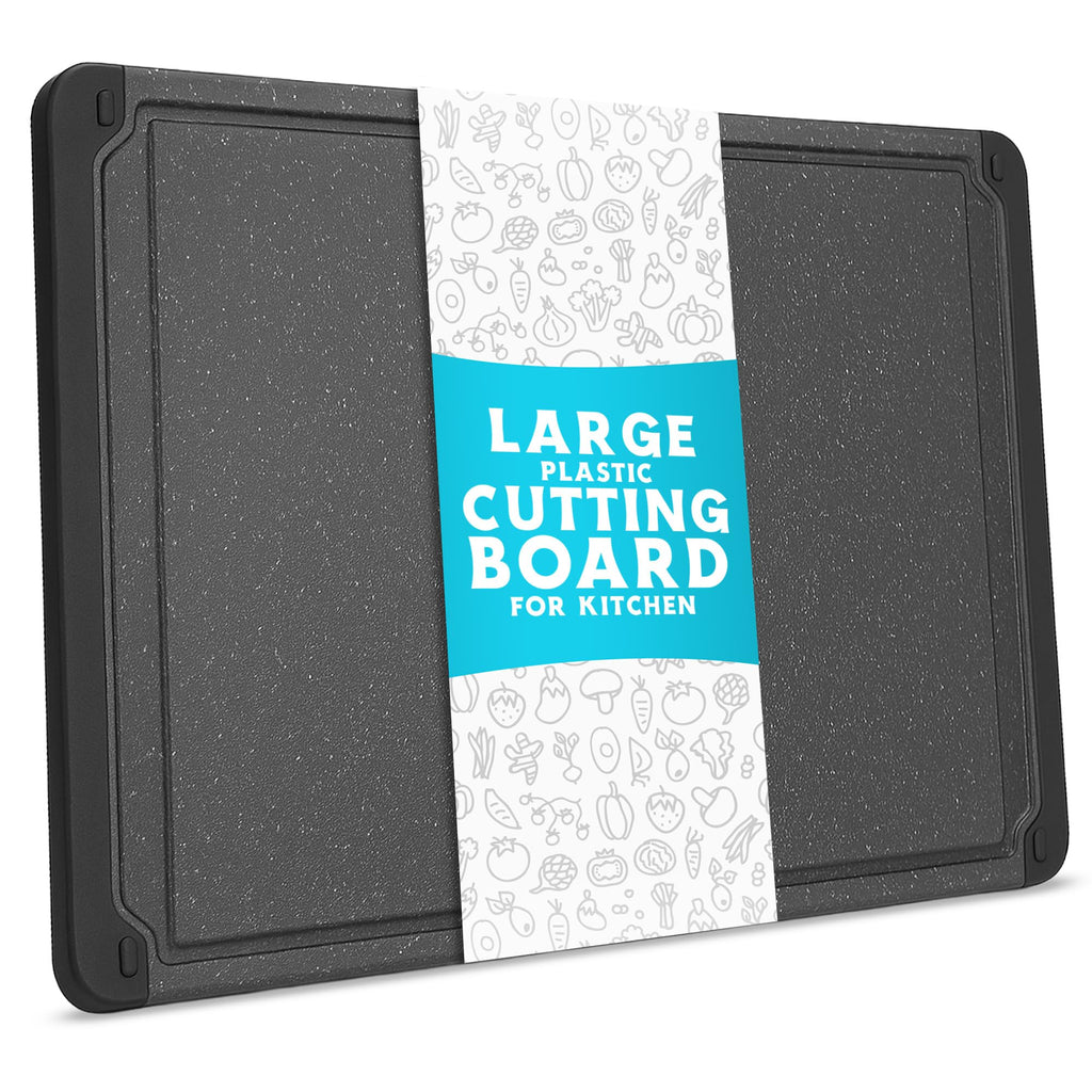 Belwares Large Plastic Cutting Board for Kitchen, 18-Inch Chopping Board