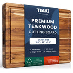Teakhaus Edge-Grain Teak Wood Carving Board with Juice Groove, Extra Large