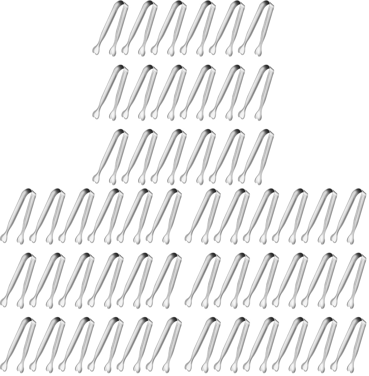 Serving Tongs, Anytrp 12-Packs Stainless Steel Sugar Tongs, 5.3inch Small Tong Kitchen Appetizers Tong for Serving Food, Buffets, Coffee Bar, Tea Party, Desserts Party and Ice Bucket