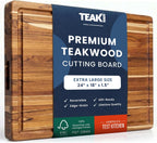 Teakhaus Edge-Grain Teak Wood Carving Board with Juice Groove, Extra Large
