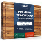 Teakhaus Edge-Grain Teak Wood Carving Board with Juice Groove, Extra Large