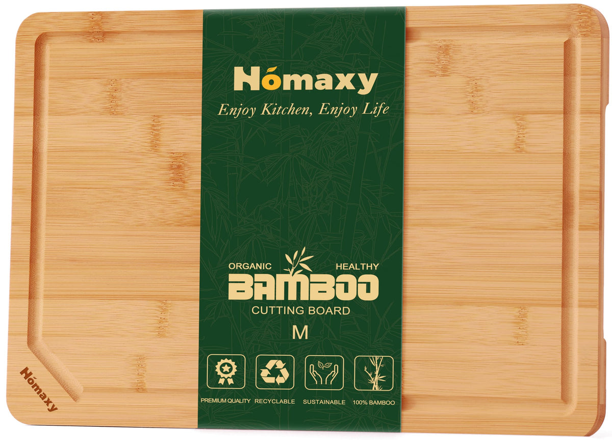 Homaxy Extra Large Organic Bamboo Cutting Boards for Kitchen, 17.5"x12"