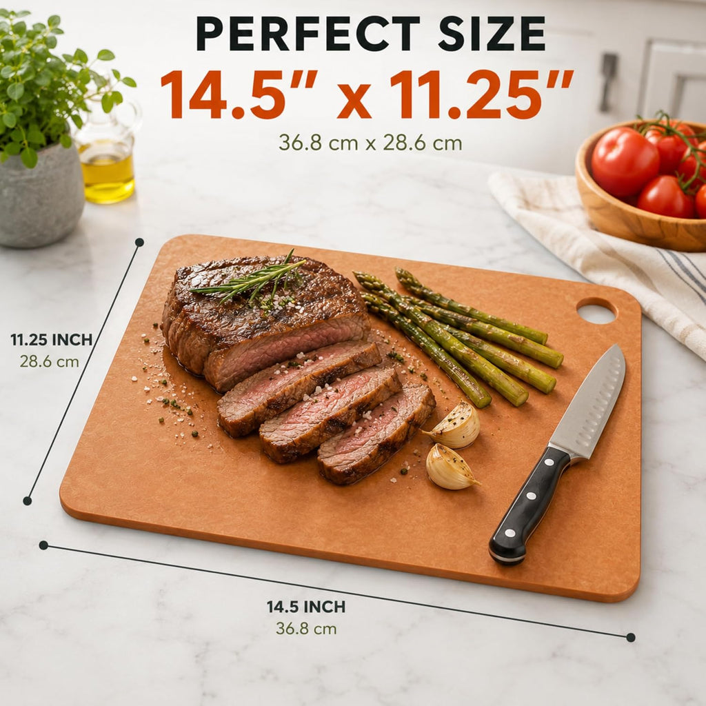 Belwares Composite Wood Cutting Board for Kitchen, Large 14.5 x 11.3 Inch