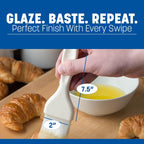 Carlisle FoodService Products 40391-02 7.50" Length, Bristle 2" Width x 2" Trim, White Color, Plastic Handle Galaxy Pastry Brush with Nylon Bristles