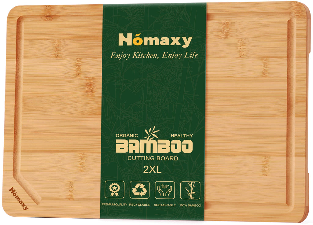 Homaxy Extra Large Organic Bamboo Cutting Boards for Kitchen, 17.5"x12"