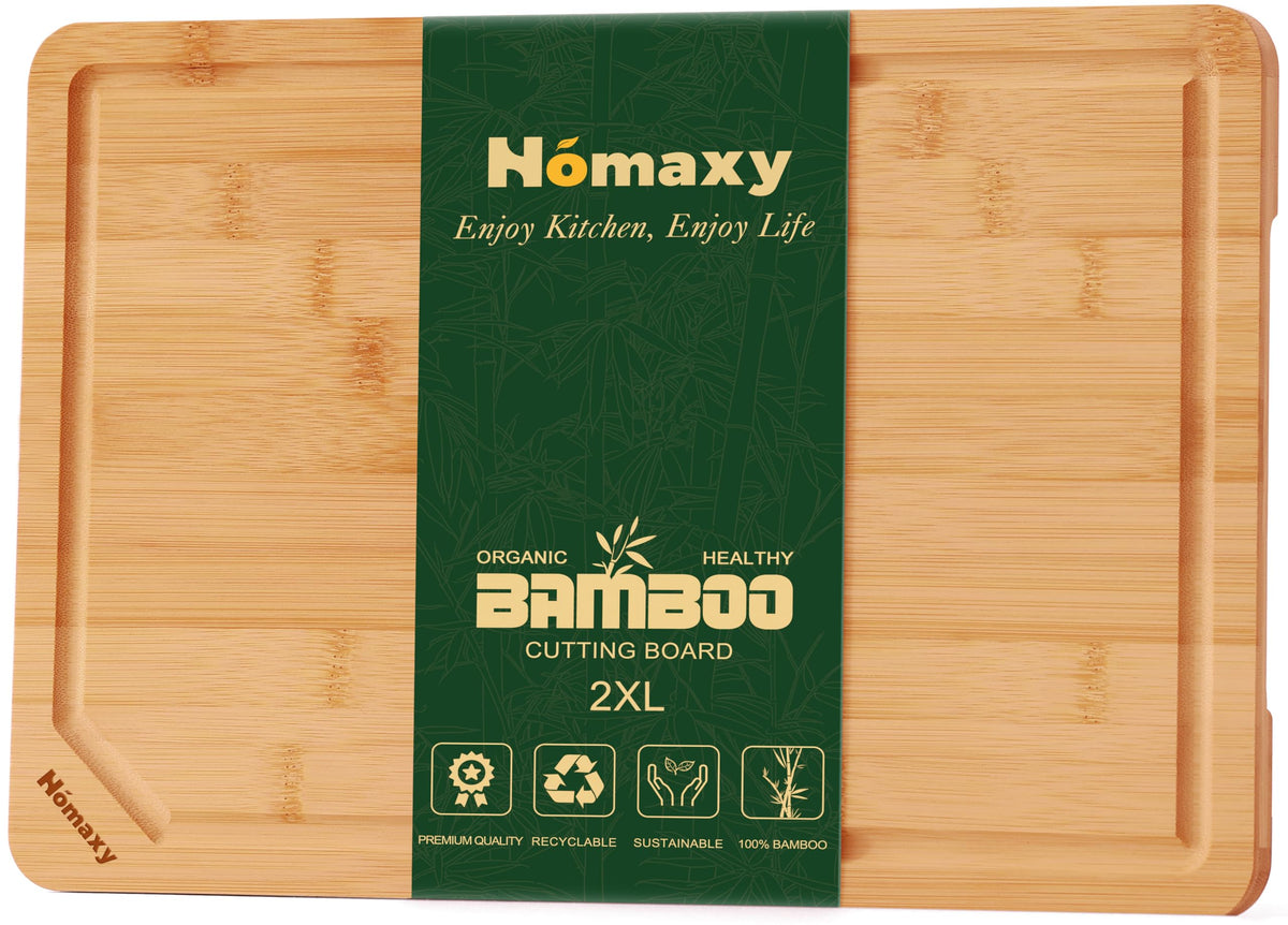 Homaxy Extra Large Organic Bamboo Cutting Boards for Kitchen, 17.5"x12"