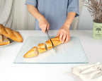 Kitchenville Glass Cutting Board 16"x12": Tempered Glass Kitchen Counter Protector - Durable- Scratch-Resistant, Heat-Proof - Clear Design
