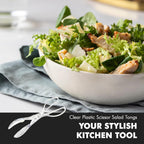 Chef Craft Premium Salad Scissor Tongs, 11.25 inch, Clear