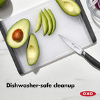 OXO Good Grips Plastic Prep Cutting Board, Odor Resistant
