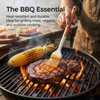 Silicone Basting Pastry Brush 2 PCS Silicone Oil Brushes with Wooden Handle Durable Heat Resistant Kitchen Brush for Cooking Baking Grilling Spreading BBQ Oil Butter Easy to Clean