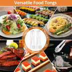 PEASUG 10 PCS Plastic Serving Tongs, Disposable Plastic Tongs