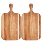 Small Acacia Wood Cutting Board with Handle, 13x7 Charcuterie Serving Tray