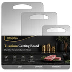 URMONA 3 PCS 304 Stainless Steel Cutting Board Set for Kitchen