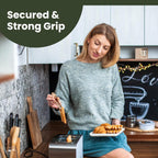Toaster Tongs With Magnet | Kitchen Utensils For Cooking and Holding Toast Bacon Muffin Bagel Bread | 8 Inch Long Natural Non Toxic Bamboo