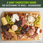 ENORMOUS 30 x 20 Organic Extra Large Cutting Board with Lifetime Replacements – Wood Bamboo Chopping Board - Wooden Butcher Block Cutting Board for Carving Turkey, Grilling Brisket and BBQ
