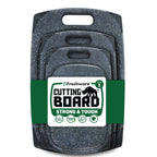 Freshware Cutting Boards for Kitchen, Chopping Board 3-Pack with Different Sizes, Juice Grooves and Non Slip Handles - Reversible, Large Cutting Board Set - Dishwasher Safe - Gray