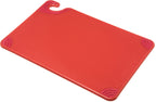 San Jamar Saf-T-Grip Plastic Cutting Board with Safety Hook, 12" x 18" x 0.5", Green