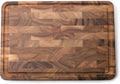 Ironwood Gourmet Charleston End Grain Board with Channel, Acacia Wood Brown 20 x 14 Inches