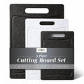 COOK WITH COLOR Non-Slip Cutting Board Set – Kitchen Essentials with Easy Grip Handle for Meat, Veggies, and Fruits, 4 Cutting Boards, Black