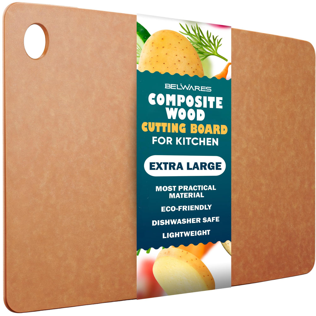 Belwares Composite Wood Cutting Board for Kitchen, Large 14.5 x 11.3 Inch