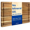 Non-Toxic Acacia Wood Cutting Board, Mineral Oil & Plastic Free, 16x11 in