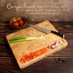 End Grain Cutting Board, Extra Large & Thick, End Grain Built-In Compartment and Juice Canal, Heavy Duty Chopping Board, Thick Carving Board for Bread Fruits Meat (17x13 Inches)