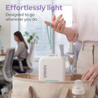 lalalark 7-in-1 Travel Baby Bottle Cleaning Kit, Silicone Brush Tools, Mint