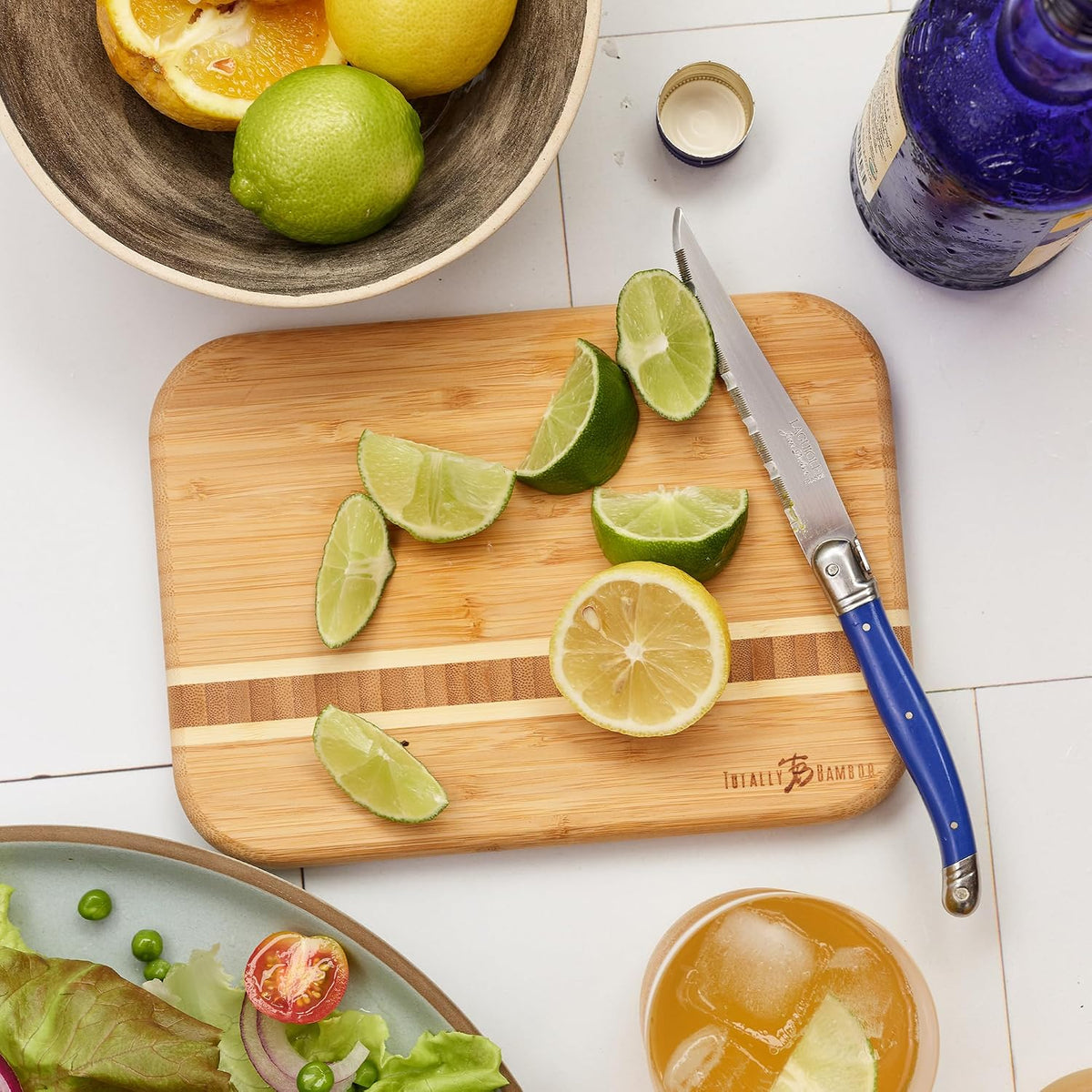 Totally Bamboo Barbados Small Bamboo Cutting Board, 9 x 6.5 Inches