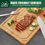 Homaxy Extra Large Organic Bamboo Cutting Boards for Kitchen, 17.5"x12"