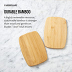 Farberware Bamboo Cutting Board Set, 4-Piece, Reversible