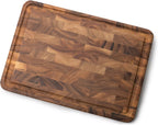 Ironwood Gourmet Charleston End Grain Board with Channel, Acacia Wood Brown 20 x 14 Inches