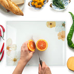Kitchenville Glass Cutting Board 16"x12": Tempered Glass Kitchen Counter Protector - Durable- Scratch-Resistant, Heat-Proof - Clear Design