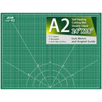 ArtAt Self Healing Cutting Mat: 12inch x 18inch Double Sided 5-Ply Fabric Cutting Mat for Sewing, Quilting & Arts & Crafts - Gridded Rotary Cutting Board Mat in Green/Black.